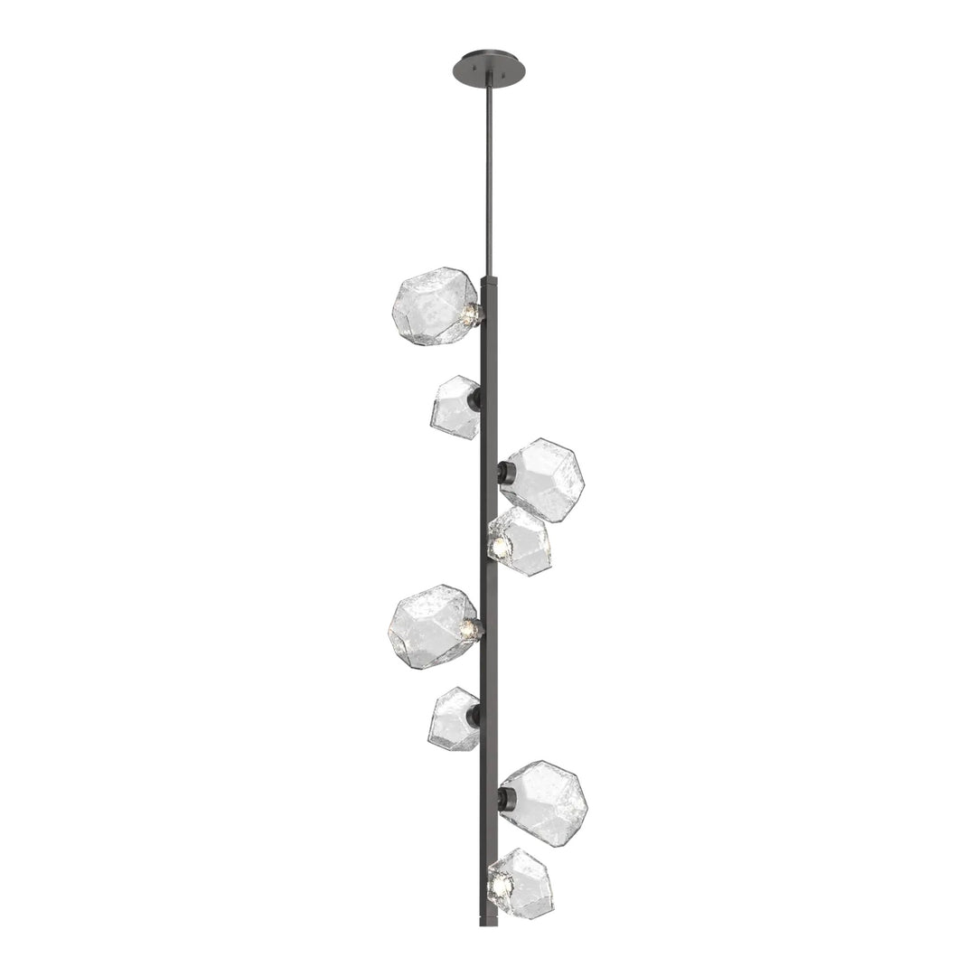 Gem Twisted Vine Chandelier by Hammerton Studio in Graphite with Clear glass (8 Lights)