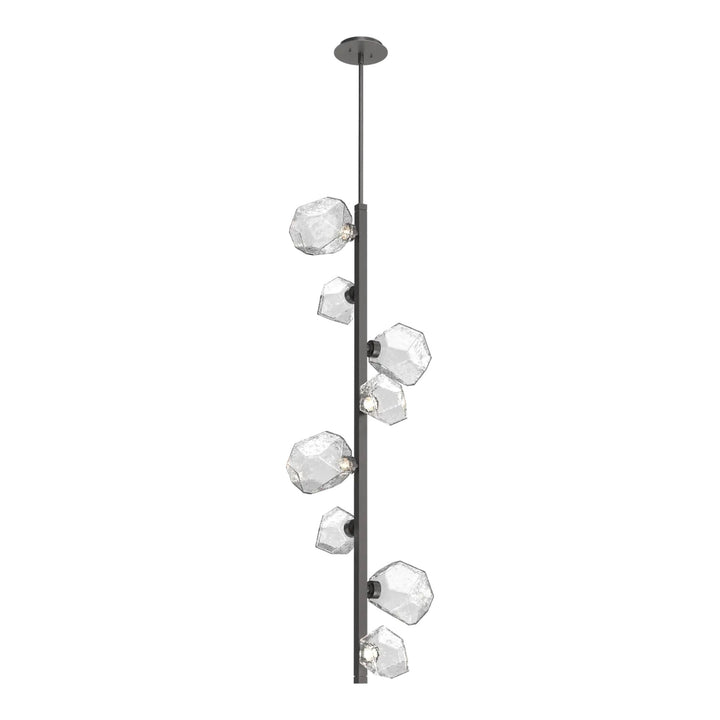 Gem Twisted Vine Chandelier by Hammerton Studio in Graphite with Clear glass (8 Lights)