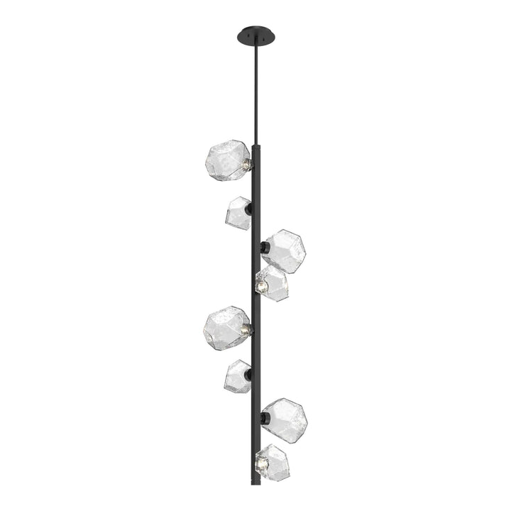 Gem Twisted Vine Chandelier by Hammerton Studio in Matte Black with Clear glass (8 Lights)