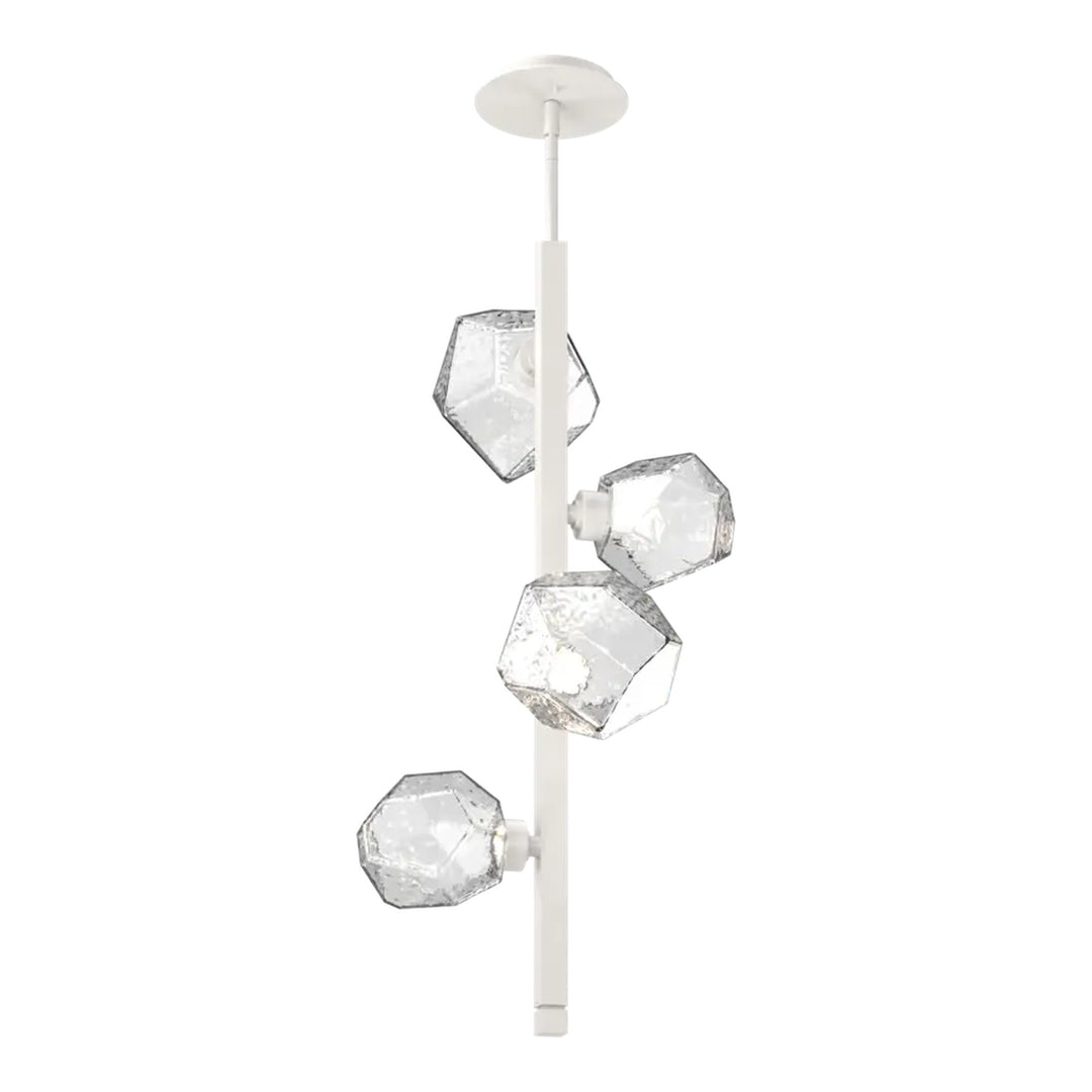Gem Twisted Vine Chandelier by Hammerton Studio in Salt White with Clear glass (4 Lights)