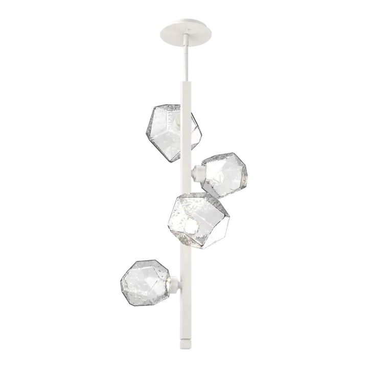 Gem Twisted Vine Chandelier by Hammerton Studio in Salt White with Clear glass (4 Lights)