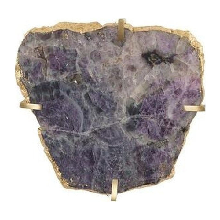 Gem Wall Tile in Brass Setting, Purple Quartz Phillips Collection
