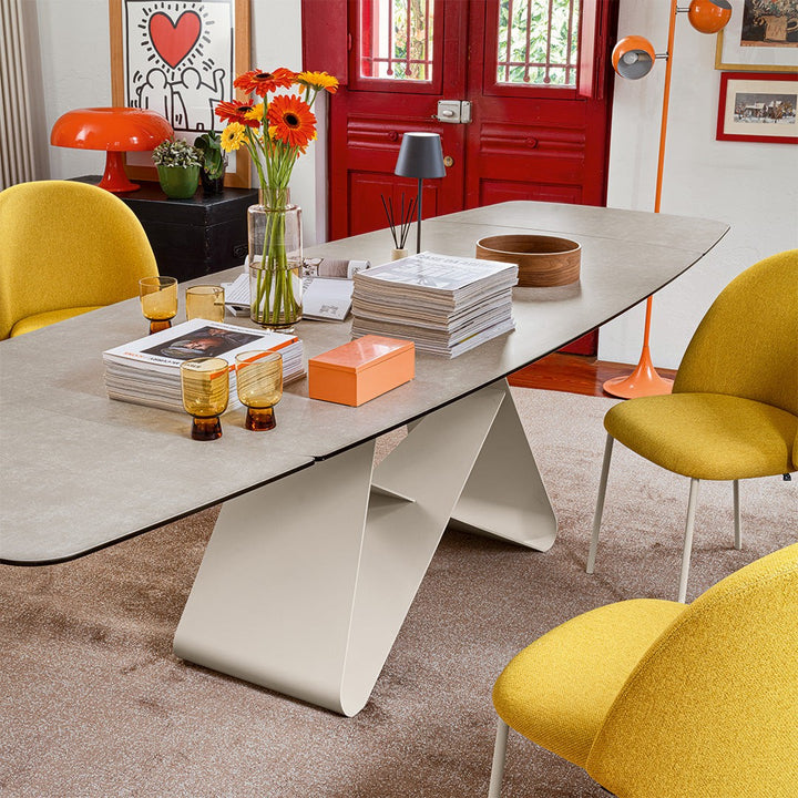 Gemini Extendable Dining Table by Connubia in a styled interior
