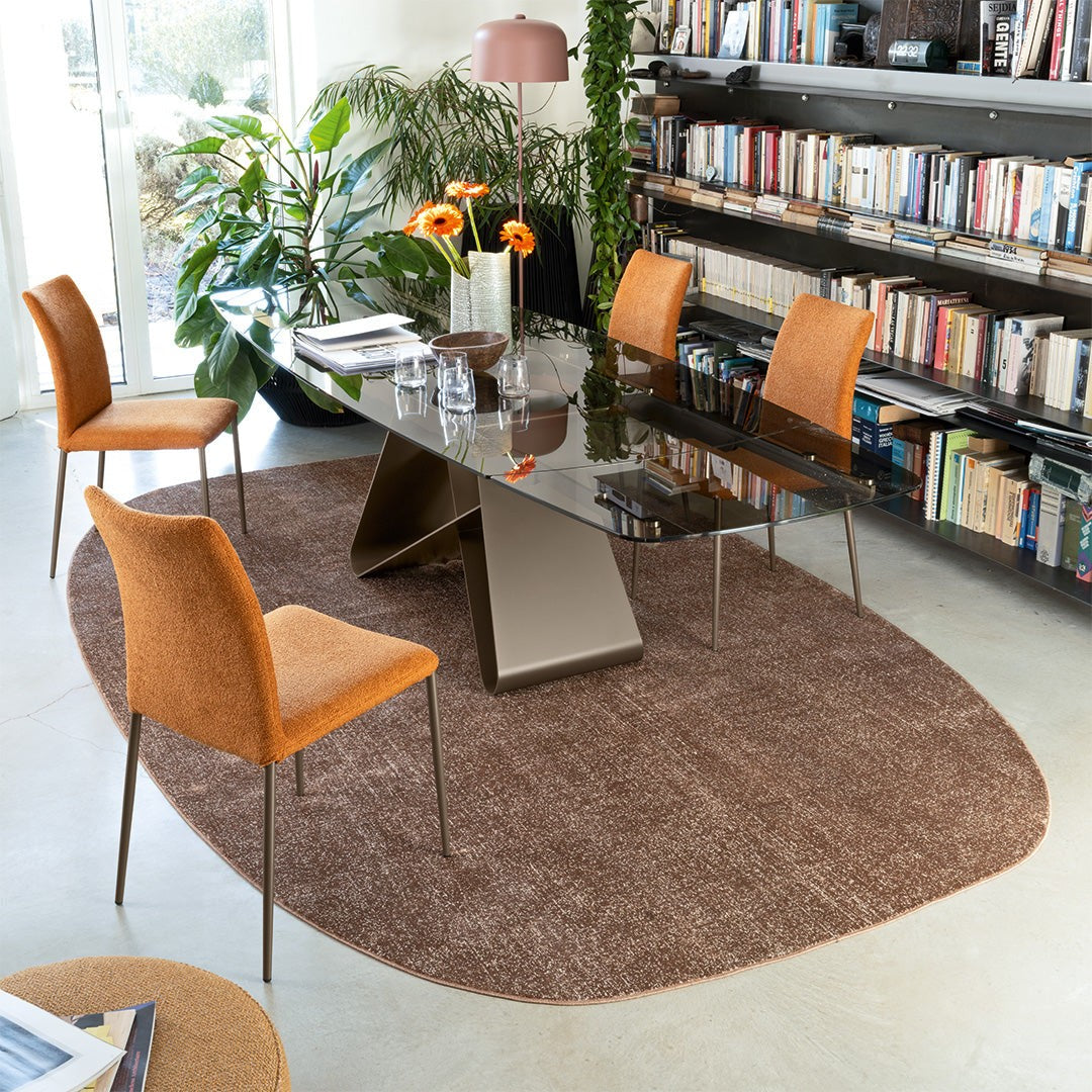 Gemini Extendable Dining Table by Connubia in a styled interior