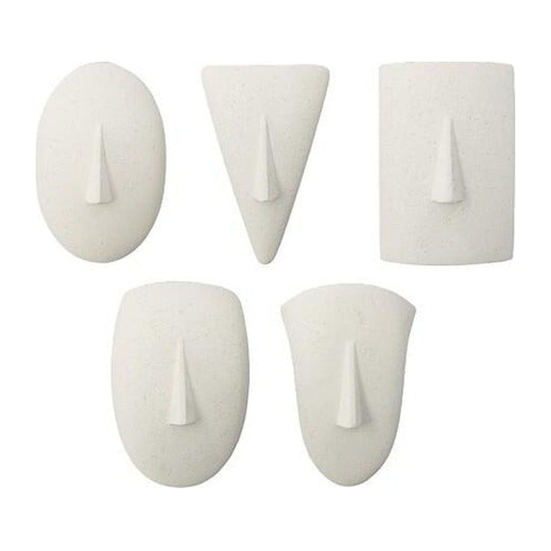 Geometric Cycladic Wall Art, Set of 5, White Stone Phillips Collection