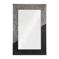 Geometry Wood Mirror, Gray Stone, Black Phillips Collection