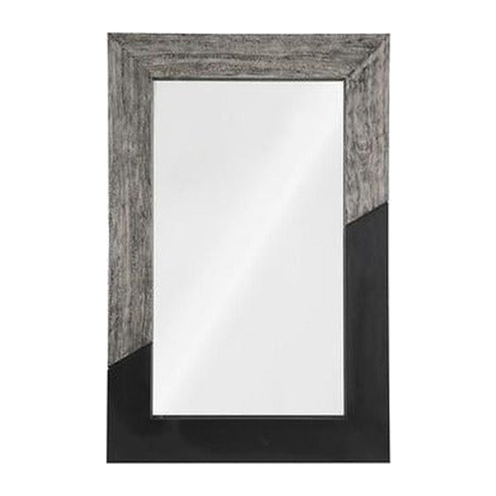 Geometry Wood Mirror, Gray Stone, Black Phillips Collection