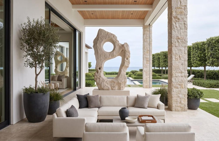 Colossal Cast Stone Sculpture Single Hole, Roman Stone Phillips Collection