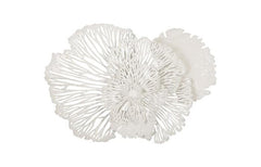 Flower Wall Art, Metal — Medium, White
