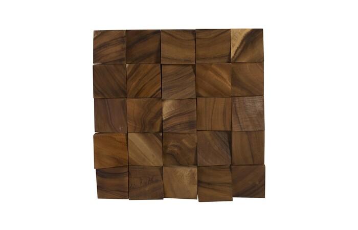 Blocks Wall Tile, Chamcha Wood, Natural — One Size, Natural