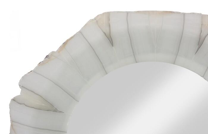 Onyx Round Mirror, Rustic — view 3