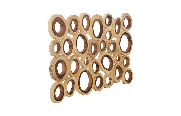 Chuleta Rings Wall Art, Chamcha Wood, Rectangular — view 2