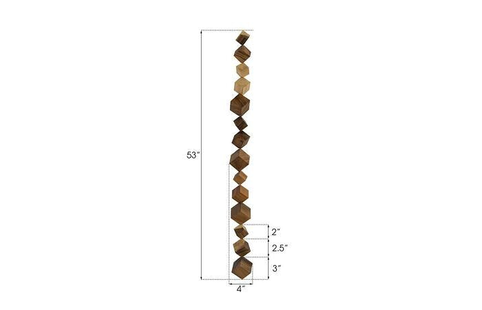 Dice Wall Art, Chamcha Wood, Natural — view 4