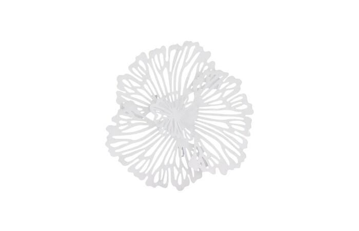 Flower Wall Art, Metal — Extra Small, White