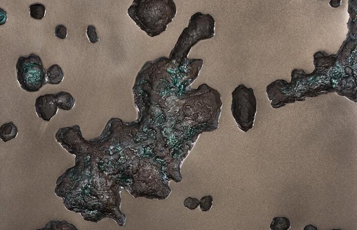 Splotch Wall Art, Rectangle, Bronze Finish — view 3