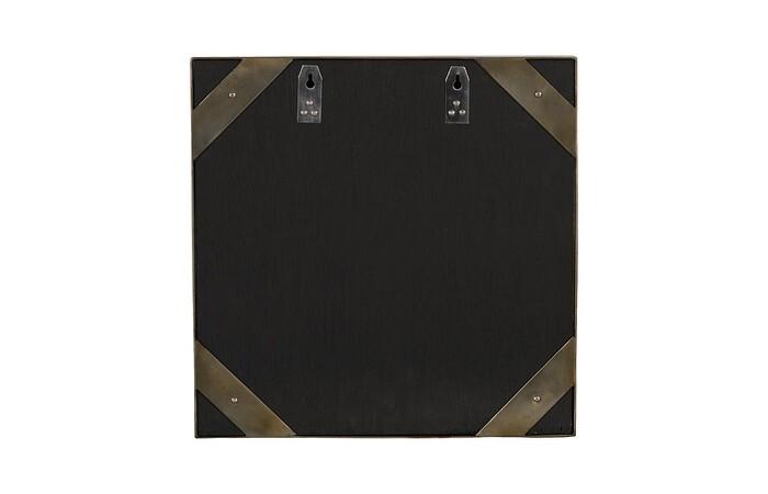 Aura Crystal Mirror, Brass Frame, Square, Concave Left — view 4