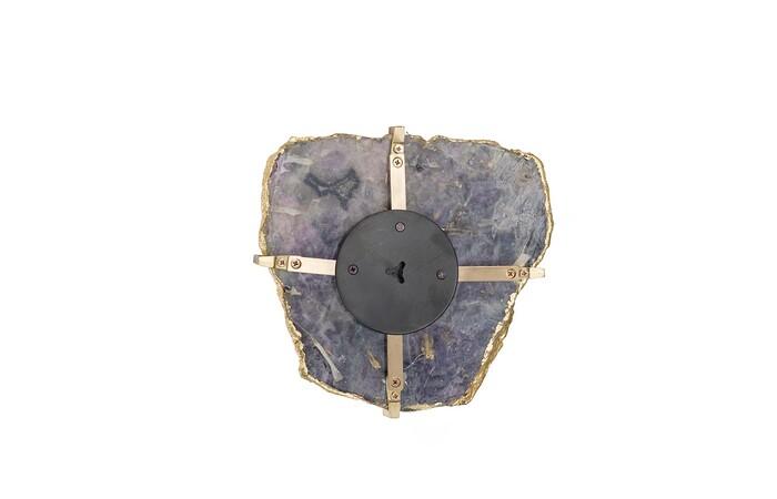 Gem Wall Tile in Brass Setting, Purple Quartz — view 4
