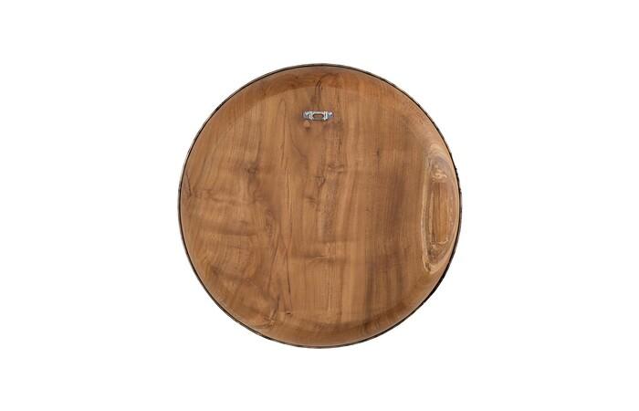 Teak Wood Bowl Wall Art, Metallurgy Edge — view 19