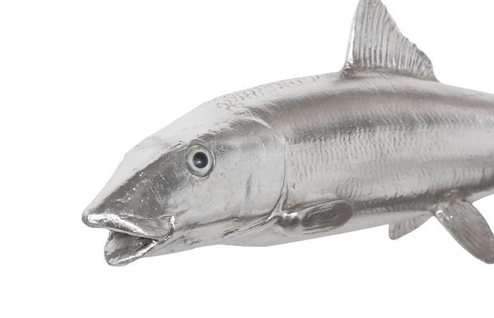 Bonefish Wall Sculpture, Resin, Silver Leaf — view 3