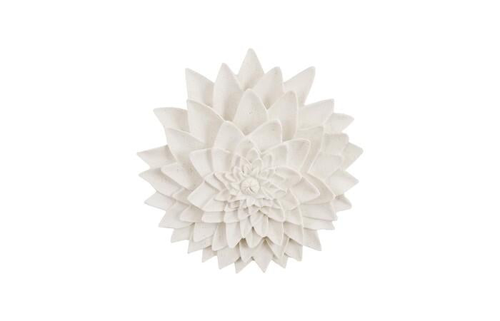Dahlia Flower Wall Art, White Stone — One Size, White Stone