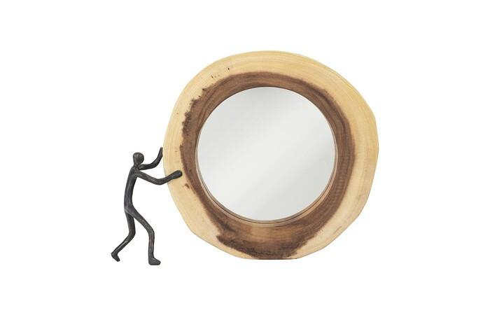 Atlas Cross Cut Mirror, Small, Left Side Full Body — Small, As Shown