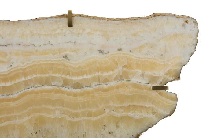 Gem Wall Tile in Brass Setting, Sand Onyx — view 4