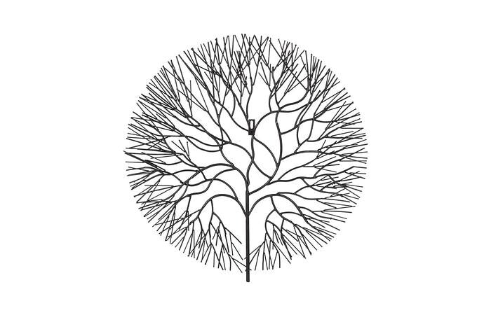 Wire Tree Wall Art, Circle, Metal — view 7