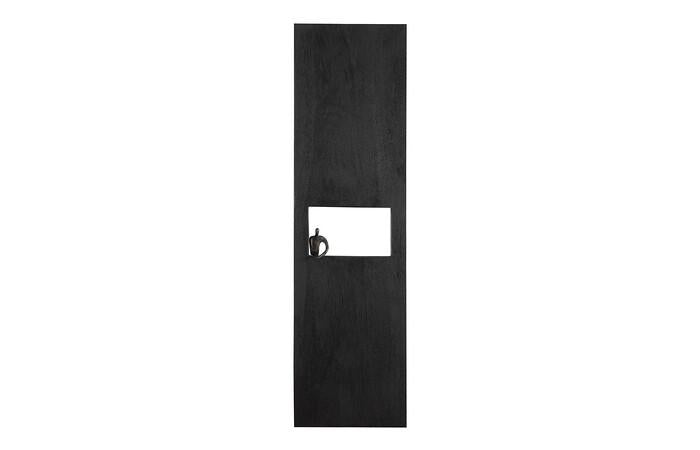 Atlas Wall Decor, Rectangle — 11x1x40"h, Black