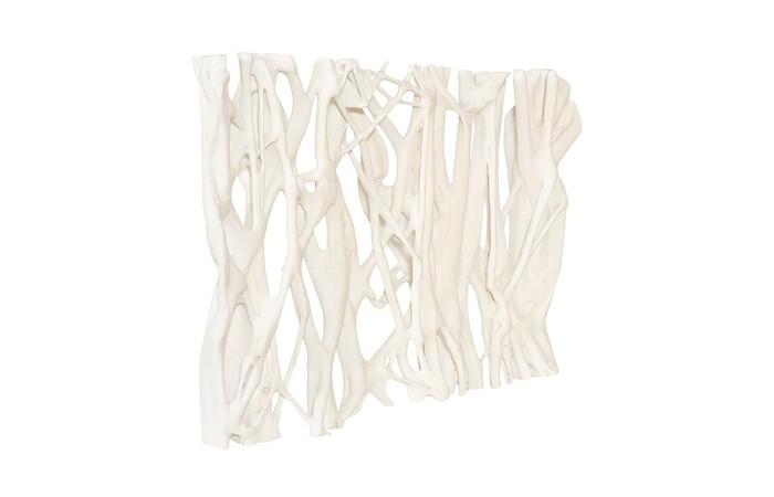 Cast Entwined Rectangular Wall Root, Faux Bleached — view 2