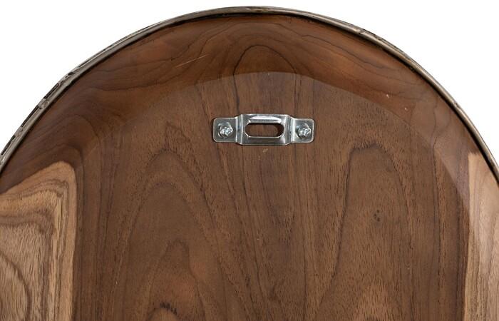 Teak Wood Bowl Wall Art, Metallurgy Edge — view 10