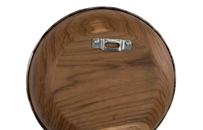 Teak Wood Bowl Wall Art, Metallurgy Edge — view 5