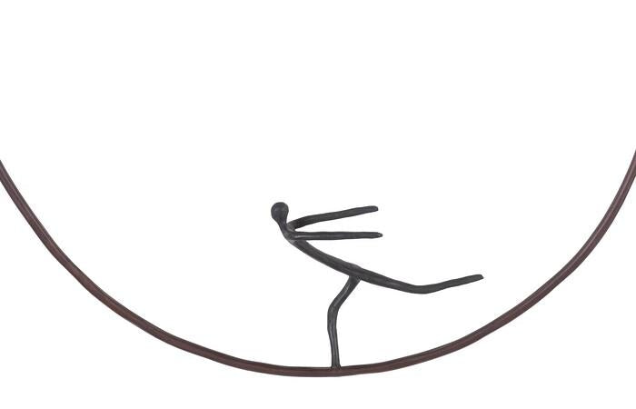 Olympic Figure in Iron Ring, Black, Rust, Style E — view 3