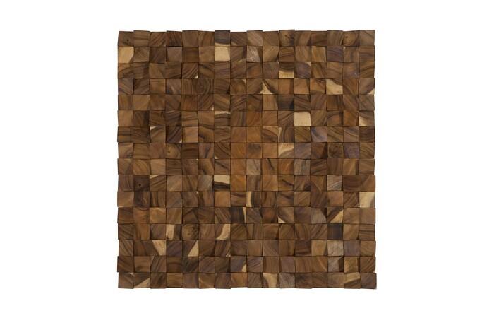 Blocks Wall Art, Chamcha Wood, Natural, LG — LG, Natural