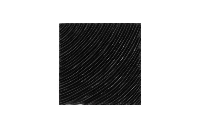 Carved Wall Tile, Black, Curve — One Size, Black