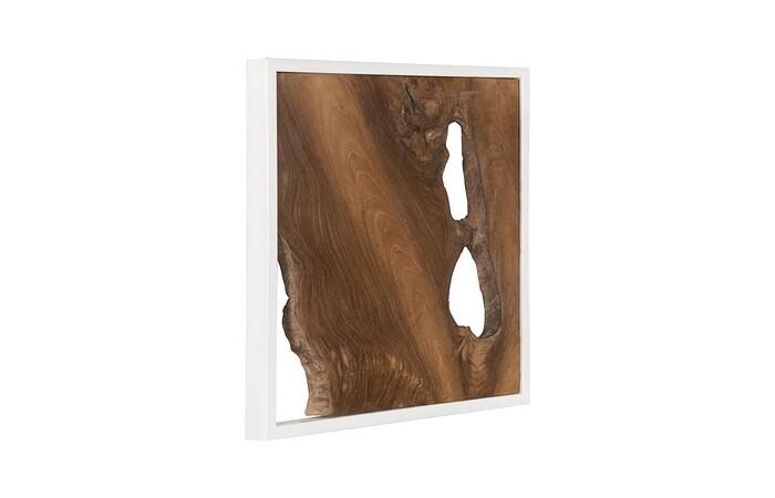 Framed Slice Wall Tile, Teak Wood — view 4