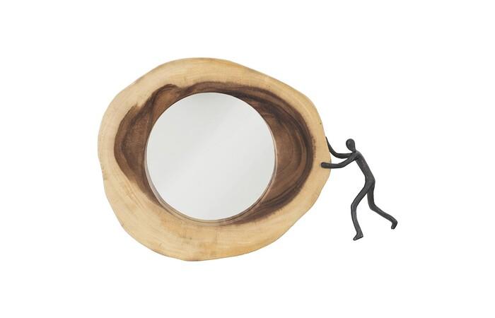 Atlas Cross Cut Mirror, Small, Right Side Full Body — Small, As Shown