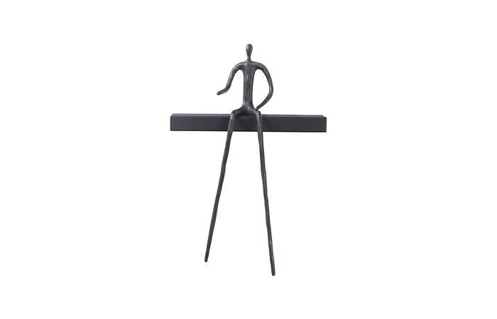 Moveable Man On Short Shelf, Sitting, B — One Size, As Shown