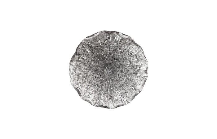 Lotus Wall Art — MD, Silver/Black