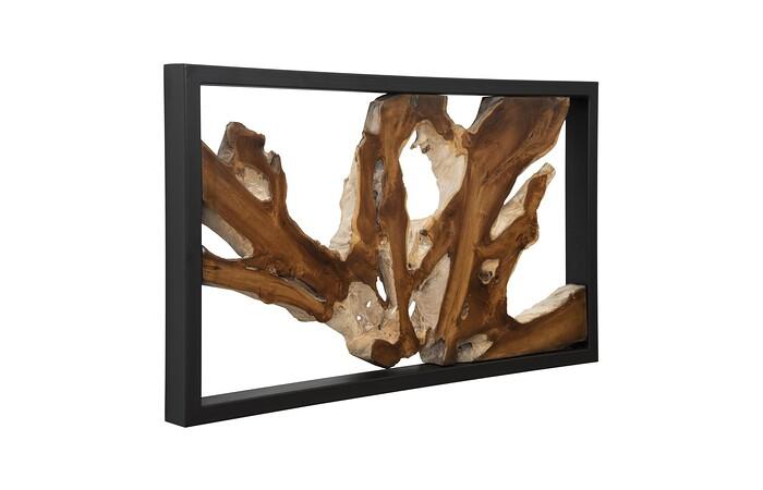 Framed Root Wall Art, Rectangle, Black — view 2