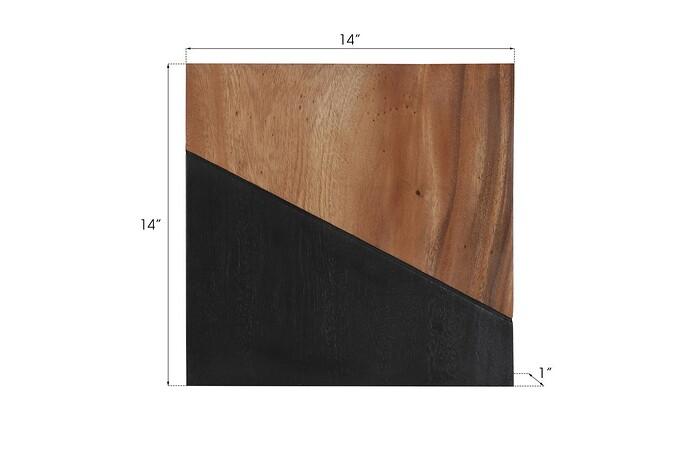 Geometry Wood Wall Tiles, Chamcha Wood, Natural, Black — view 3