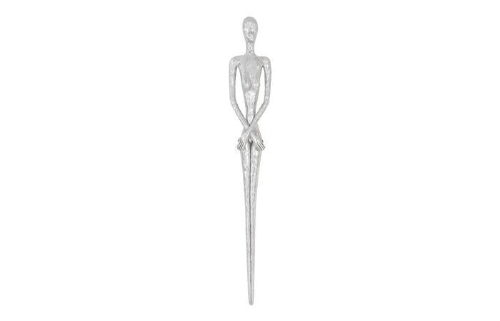 Lottie Wall Sculpture, Resin — One Size, Silver Leaf