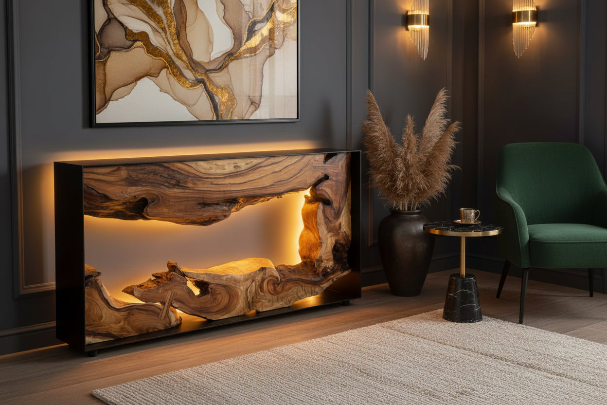 Framed Console Table Natural | Phillips Collection | ModernFurnishings ...