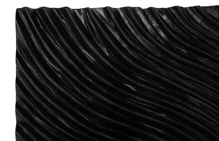 Carved Wall Tile, Black, Wave — view 3