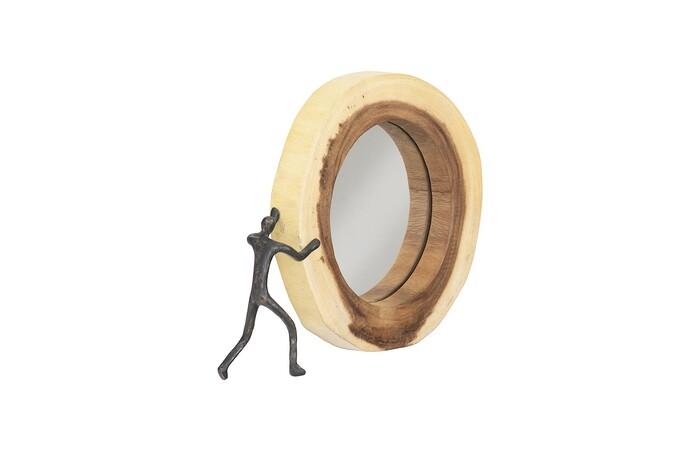Atlas Cross Cut Mirror, Small, Left Side Full Body — view 2
