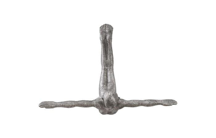 Diving Wall Sculpture, Aluminum, Small — view 2
