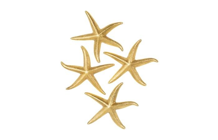 Starfish, Set of 4 — MD, Gold Leaf