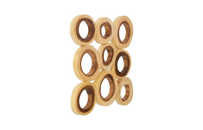 Chuleta Rings Wall Art, Chamcha Wood, Square — view 7