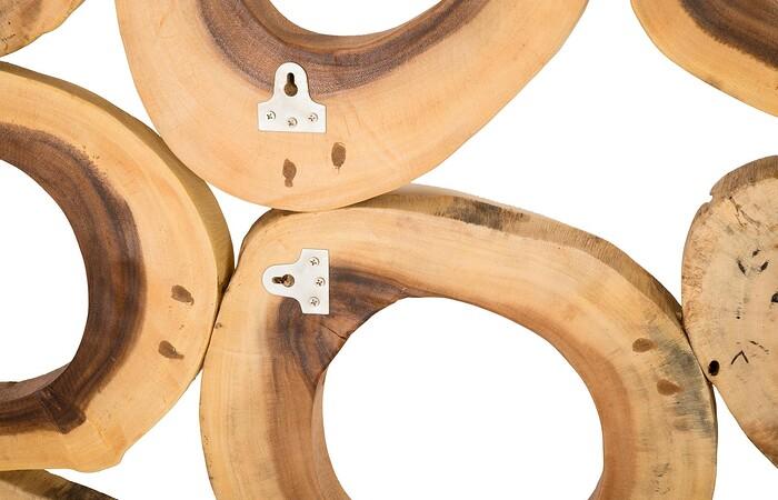 Chuleta Rings Wall Art, Chamcha Wood, Rectangular — view 5