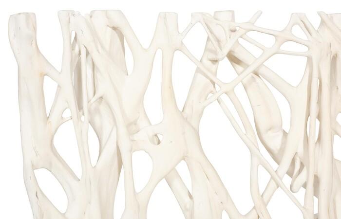 Cast Entwined Rectangular Wall Root, Faux Bleached — view 3