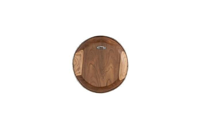 Teak Wood Bowl Wall Art, Metallurgy Edge — view 9